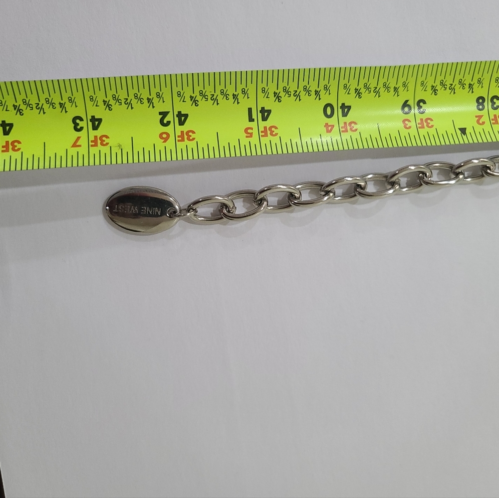New Nine West Silver Chain Belt - Picture 12 of 16